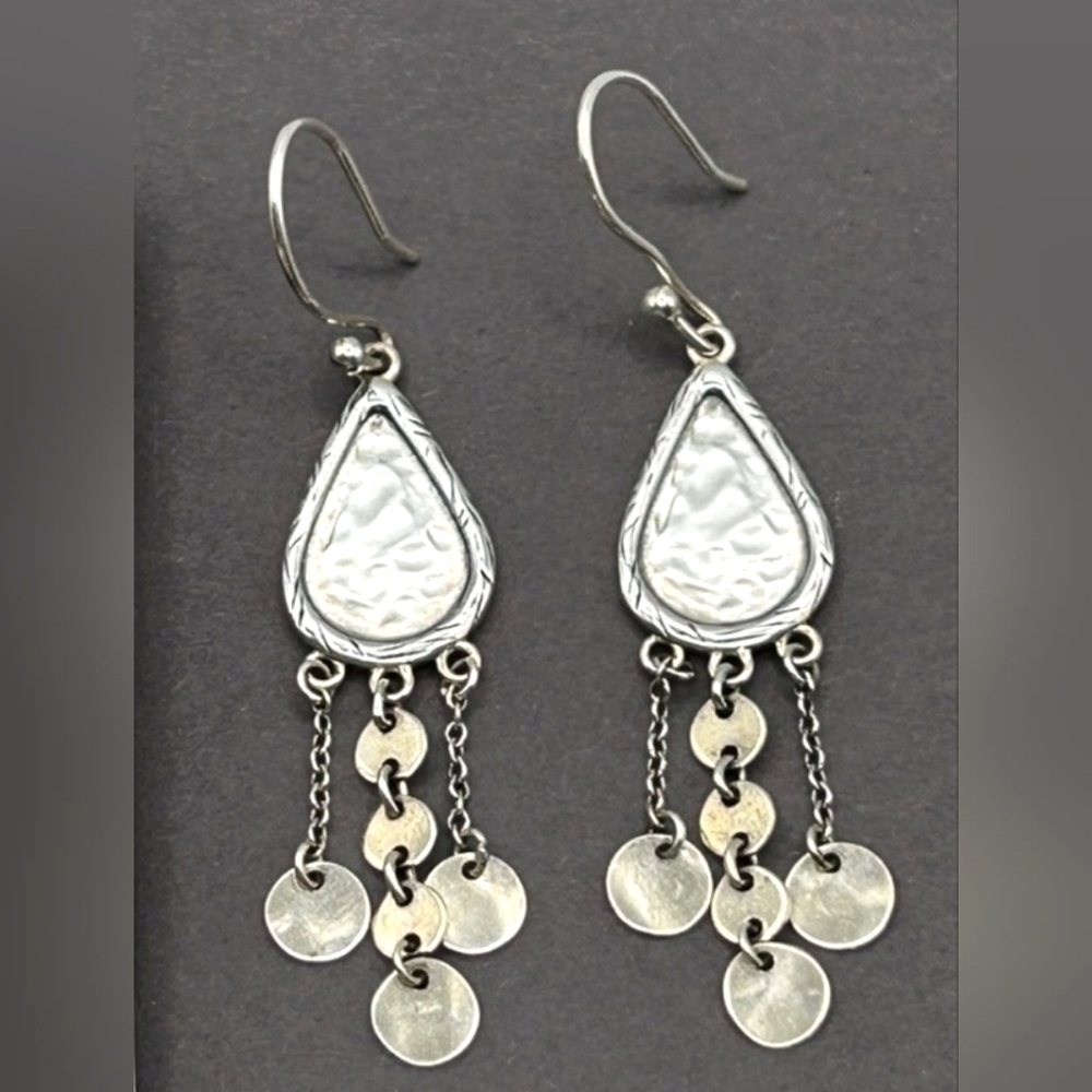 Rare Silpada 925 Sterling Silver Fun Seeker Dangle Earrings W2772
